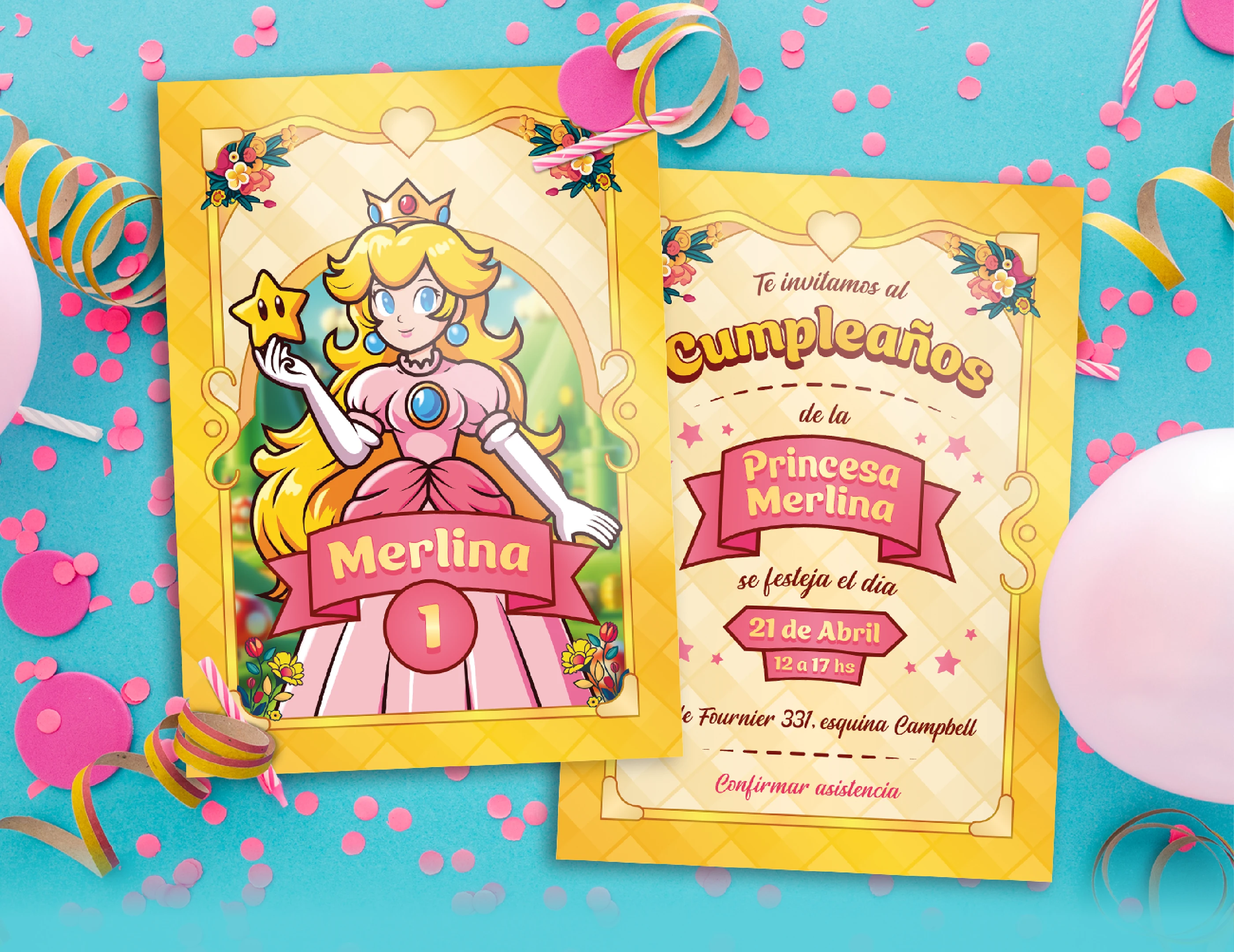 Invitación y Stickers — Cumpleaños Infantil